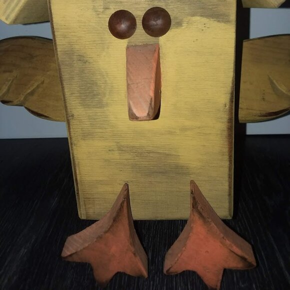 Beautiful Handmade Birdhouse with Wings Beak Eyes made in Alberta Canada - Picture 2 of 9